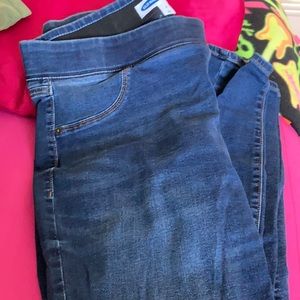Old navy blue jeans
